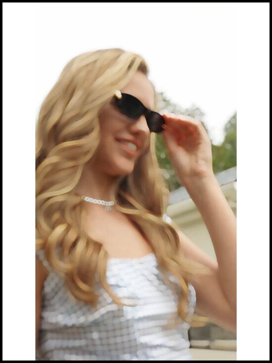 Vintage Oval Sunglasses Women UV400 Protection Narrow Anti-Glare Metal Temples main image 4